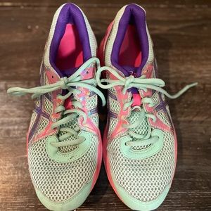Asics Girls Shoes Asics Jolt 2 1014a185 Teal Pink Purple Running Shoes